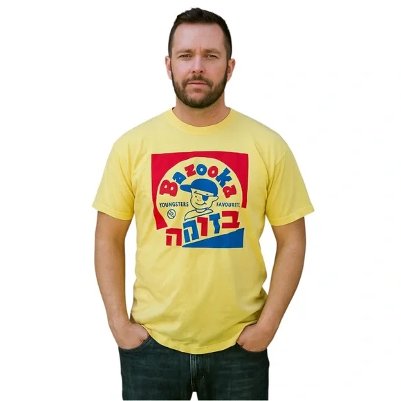 Bazooka Joe Yellow Graphic T-Shirt - Picture 1 of 6